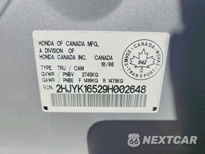 Zdjęcie 12 z 12 samochodu: 2009 HONDA RIDGELINE RTL VIN:2HJYK16529H002648 - miniatura