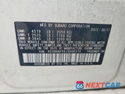 Zdjęcie 13 z 13 samochodu: 2018 SUBARU LEGACY 2.5I LIMITED VIN:4S3BNAK68J3006310 - miniatura