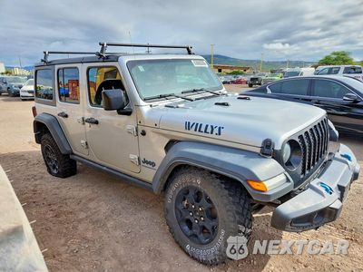Czwarte zdjęcie samochodu z boku: 2023 JEEP WRANGLER 4XE VIN:1C4JJXN61PW660918 - miniatura