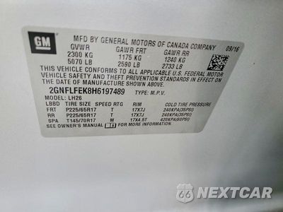 Zdjęcie 12 z 12 samochodu: 2017 CHEVROLET EQUINOX LT VIN:2GNFLFEK8H6197489 - miniatura