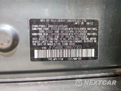 Zdjęcie 13 z 13 samochodu: 2013 SUBARU FORESTER 2.5X VIN:JF2SHABC1DH422303 - miniatura