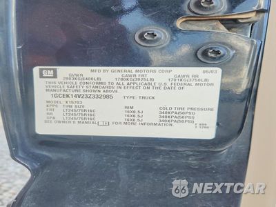Zdjęcie 12 z 12 samochodu: 2003 CHEVROLET SILVERADO K1500 VIN:1GCEK14V23Z332985 - miniatura