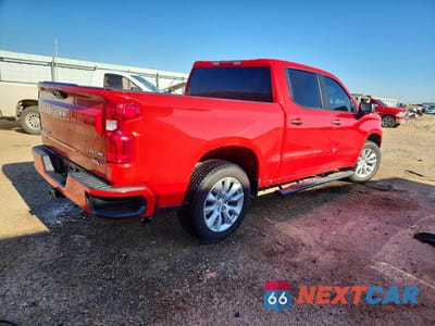 Trzecie zdjęcie samochodu z tyłu: 2022 CHEVROLET SILVERADO C1500 CUSTOM VIN:1GCPABEK4NZ528581 - miniatura
