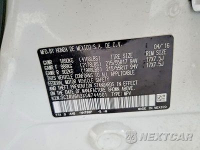 Zdjęcie 13 z 13 samochodu: 2016 HONDA HR-V LX VIN:3CZRU6H3XGM744901 - miniatura