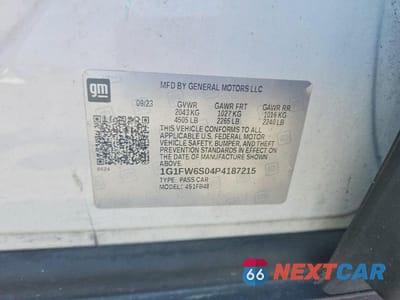 Zdjęcie 12 z 12 samochodu: 2023 CHEVROLET BOLT EV 1LT VIN:1G1FW6S04P4187215 - miniatura