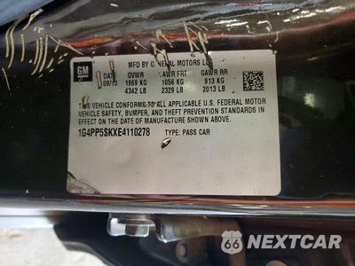 Zdjęcie 12 z 12 samochodu: 2014 BUICK VERANO VIN:1G4PP5SKXE4110278 - miniatura