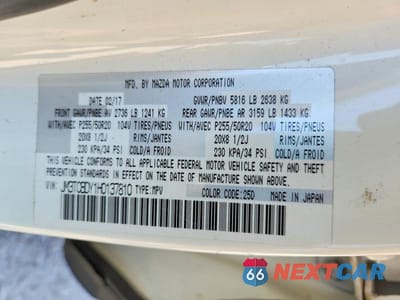 Zdjęcie 13 z 13 samochodu: 2017 MAZDA CX-9 GRAND TOURING VIN:JM3TCBDY1H0137810 - miniatura