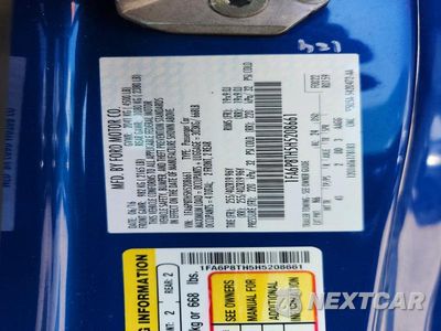 Zdjęcie 13 z 13 samochodu: 2017 FORD MUSTANG VIN:1FA6P8TH5H5208661 - miniatura