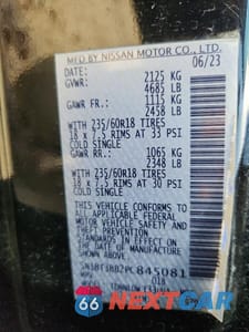 Zdjęcie 13 z 13 samochodu: 2023 NISSAN ROGUE SV VIN:5N1BT3BB2PC845081 - miniatura