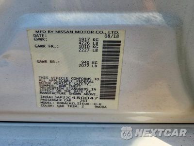 Zdjęcie 13 z 13 samochodu: 2018 NISSAN ALTIMA 2.5 S VIN:1N4AL3AP3JC480047 - miniatura