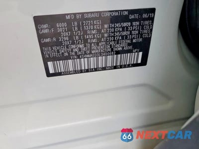 Zdjęcie 13 z 13 samochodu: 2020 SUBARU ASCENT PREMIUM VIN:4S4WMAED3L3400682 - miniatura