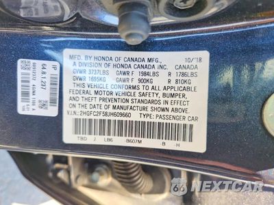 Zdjęcie 12 z 12 samochodu: 2018 HONDA CIVIC LX VIN:2HGFC2F58JH609660 - miniatura