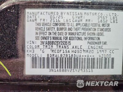 Zdjęcie 13 z 13 samochodu: 2025 NISSAN SENTRA S VIN:3N1AB8BV2SY293515 - miniatura