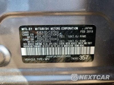 Zdjęcie 13 z 13 samochodu: 2019 MITSUBISHI OUTLANDER SPORT ES VIN:JA4AP3AUXKU025450 - miniatura