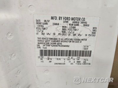 Zdjęcie 12 z 12 samochodu: 2007 FORD F150 VIN:1FTRF12W47KD54082 - miniatura
