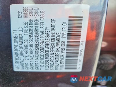 Zdjęcie 13 z 13 samochodu: 2022 HONDA RIDGELINE RTL VIN:5FPYK3F73NB010654 - miniatura