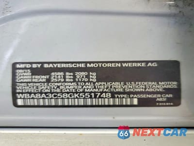 Zdjęcie 12 z 12 samochodu: 2016 BMW 320 XI VIN:WBA8A3C58GK551748 - miniatura
