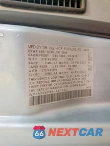 Zdjęcie 13 z 13 samochodu: 2006 PORSCHE CAYENNE S VIN:WP1AB29P96LA67762 - miniatura
