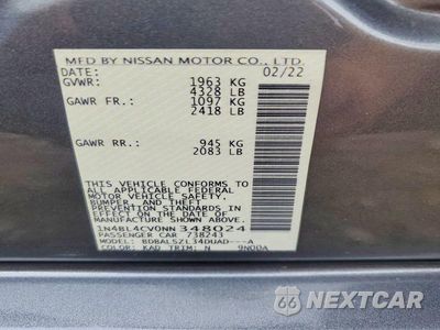 Zdjęcie 12 z 12 samochodu: 2022 NISSAN ALTIMA SR VIN:1N4BL4CV0NN348024 - miniatura