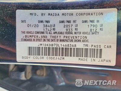 Zdjęcie 12 z 12 samochodu: 2020 MAZDA CX-3 SPORT VIN:JM1DKDB70L1468368 - miniatura
