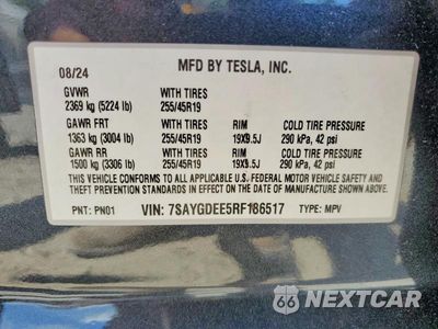 Zdjęcie 13 z 13 samochodu: 2024 TESLA MODEL Y VIN:7SAYGDEE5RF186517 - miniatura