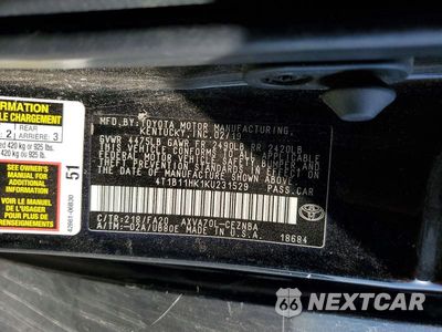 Zdjęcie 13 z 13 samochodu: 2019 TOYOTA CAMRY LE VIN:4T1B11HK1KU231529 - miniatura