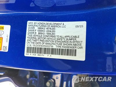 Zdjęcie 12 z 12 samochodu: 2024 ACURA INTEGRA A-SPEC TECH VIN:19UDE4H6XRA002799 - miniatura