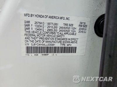 Zdjęcie 12 z 12 samochodu: 2020 ACURA MDX TECHNOLOGY VIN:5J8YD4H54LL005981 - miniatura