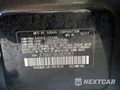 Zdjęcie 12 z 12 samochodu: 2018 SUBARU WRX PREMIUM VIN:JF1VA1C68J9820953 - miniatura
