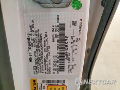 Zdjęcie 12 z 12 samochodu: 2017 FORD FUSION SE VIN:3FA6P0HD2HR227849 - miniatura