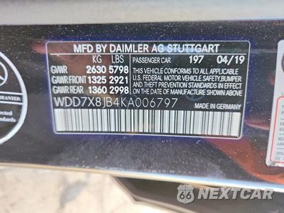 Zdjęcie 12 z 12 samochodu: 2019 MERCEDES-BENZ AMG GT 63 VIN:WDD7X8JB4KA006797 - miniatura