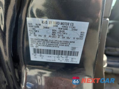 Zdjęcie 13 z 13 samochodu: 2009 FORD ESCAPE XLT VIN:1FMCU93G89KC67012 - miniatura