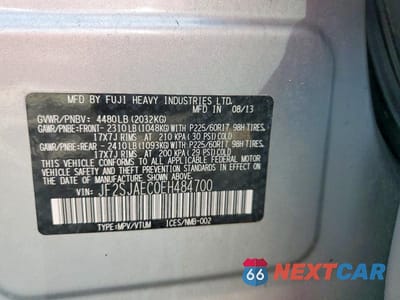 Zdjęcie 13 z 13 samochodu: 2014 SUBARU FORESTER 2.5I PREMIUM VIN:JF2SJAEC0EH484700 - miniatura