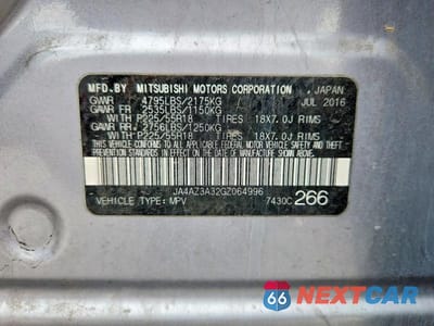 Zdjęcie 12 z 12 samochodu: 2016 MITSUBISHI OUTLANDER SE VIN:JA4AZ3A32GZ064996 - miniatura