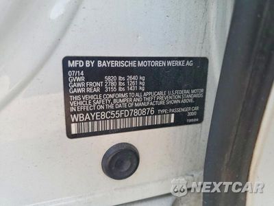 Zdjęcie 12 z 12 samochodu: 2015 BMW 750 LI VIN:WBAYE8C55FD780876 - miniatura