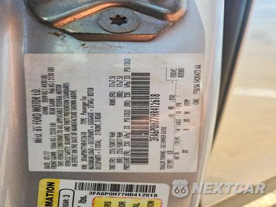 Zdjęcie 12 z 12 samochodu: 2017 FORD FUSION SE VIN:3FA6P0H77HR412618 - miniatura
