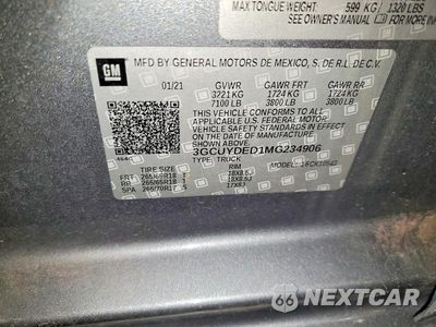 Zdjęcie 12 z 12 samochodu: 2021 CHEVROLET SILVERADO K1500 LT VIN:3GCUYDED1MG234906 - miniatura