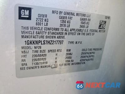 Zdjęcie 13 z 13 samochodu: 2017 GMC ACADIA DENALI VIN:1GKKNPLS7HZ217797 - miniatura