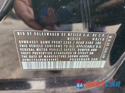 Zdjęcie 12 z 12 samochodu: 2016 VOLKSWAGEN JETTA SEL VIN:3VWL17AJ0GM244682 - miniatura
