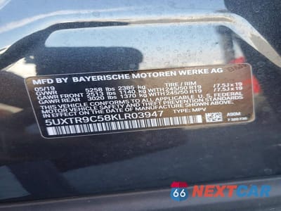 Zdjęcie 13 z 13 samochodu: 2019 BMW X3 XDRIVE30I VIN:5UXTR9C58KLR03947 - miniatura