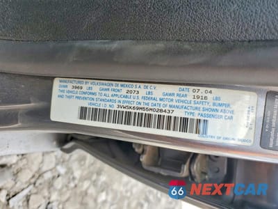 Zdjęcie 13 z 13 samochodu: 2005 VOLKSWAGEN JETTA GLS VIN:3VWSK69M55M028437 - miniatura