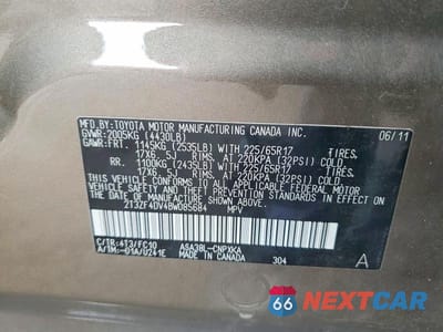Zdjęcie 13 z 13 samochodu: 2011 TOYOTA RAV4 BASE VIN:2T3ZF4DV4BW085684 - miniatura