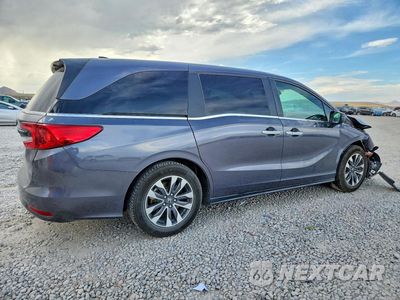 Trzecie zdjęcie samochodu z tyłu: 2022 HONDA ODYSSEY EXL VIN:5FNRL6H76NB034102 - miniatura