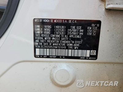 Zdjęcie 13 z 13 samochodu: 2017 HONDA HR-V EX VIN:3CZRU5H52HM701649 - miniatura
