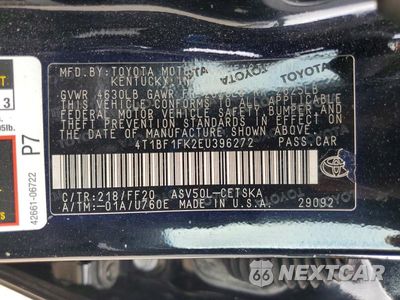 Zdjęcie 13 z 13 samochodu: 2014 TOYOTA CAMRY SE VIN:4T1BF1FK2EU396272 - miniatura