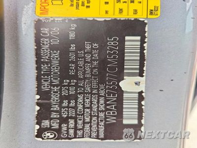Zdjęcie 12 z 12 samochodu: 2007 BMW 530 I VIN:WBANE73577CM53285 - miniatura