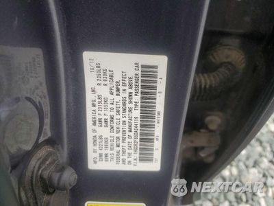 Zdjęcie 12 z 12 samochodu: 2013 HONDA ACCORD EXL VIN:1HGCR2F85DA044119 - miniatura