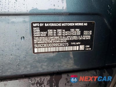 Zdjęcie 13 z 13 samochodu: 2024 BMW X5 XDRIVE40I VIN:5UX23EU02R9S36275 - miniatura