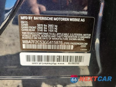 Zdjęcie 13 z 13 samochodu: 2016 BMW 750 XI VIN:WBA7F2C53GG415876 - miniatura