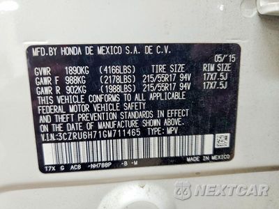 Zdjęcie 13 z 13 samochodu: 2016 HONDA HR-V EXL VIN:3CZRU6H71GM711465 - miniatura